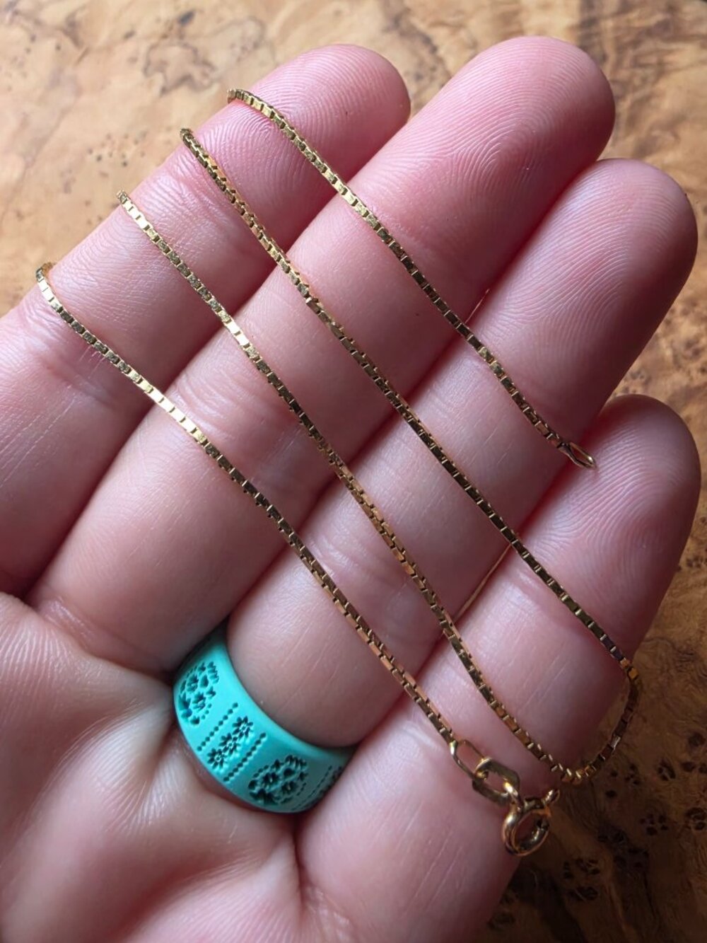 17" 0.88mm 14K Box/Venetian Chain